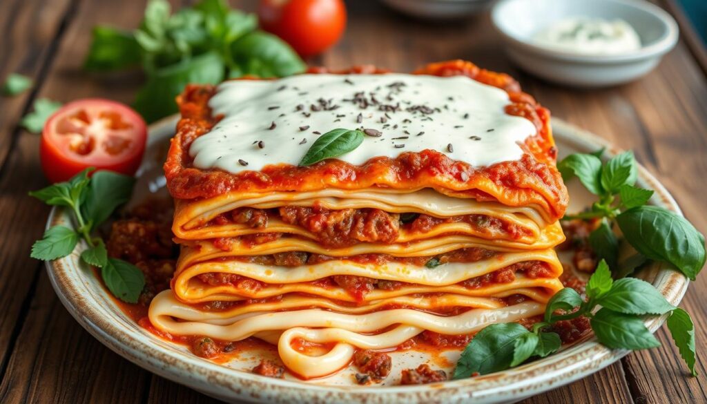 montage lasagne bolognaise béchamel